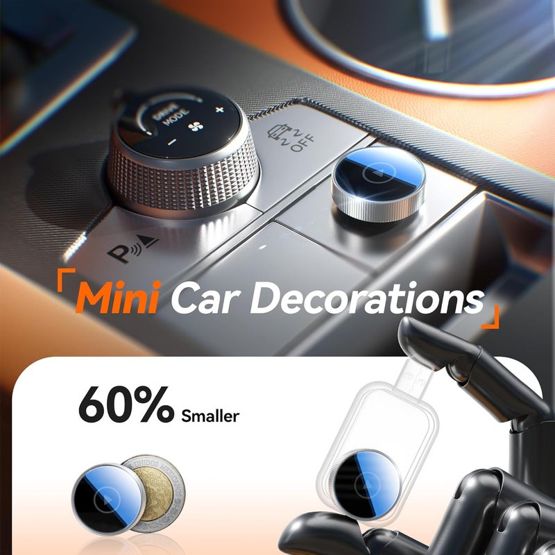 Cleviton Wireless Carplay Adapter, 60% Smaller, 3X Auto-Connect, No Latency, Plug&Play, Bluetooth&WiFi, for Apple Carplay Wireless Adapter, Mini Dongle for iPhone 5~17 & 927+ Cars, USB A/C (Silver) - Image 2